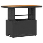 vidaXL Ensemble de salle à manger pour jardin Noir polyrotin