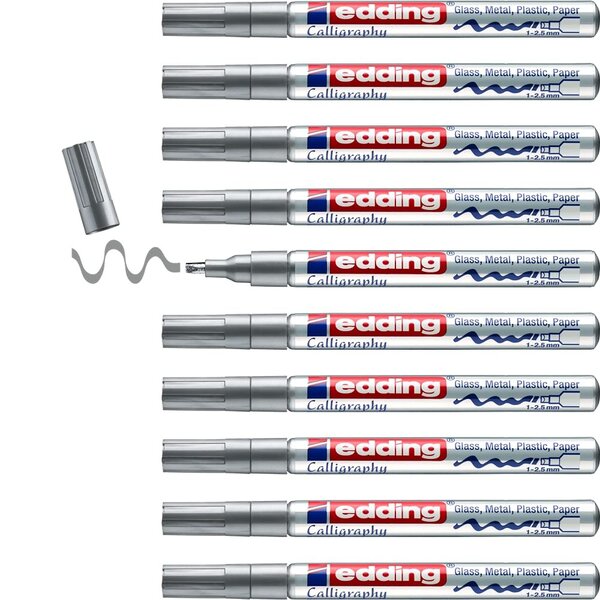Marqueur Peinture brillante 753 argent 1-2 5 mm x 10 EDDING