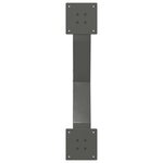 vidaXL Pieds de table basse en forme de X  2 pièces  anthracite  70 x (30-31) cm  acier