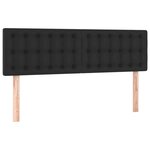 vidaXL Sommier à lattes de lit avec matelas Noir 140x190 cm Similicuir