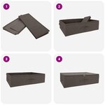 vidaXL Boîte de rangement 24 Pièces Gris 70 x 40 x 18 cm Tissu intissé