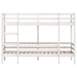 vidaXL Lit superposé Blanc 80x200 cm Bois de pin massif