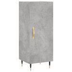 vidaXL Buffet haut Gris béton 34 5x34x180 cm Bois d'ingénierie