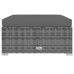 vidaXL Salon de jardin 12 Pièces avec coussins Résine tressée Gris