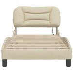 vidaXL Cadre de lit avec tête de lit Crème 80x200 cm Tissu