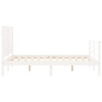 vidaXL Cadre de lit sans matelas blanc 140x190 cm bois massif
