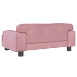 vidaXL Canapé pour enfants rose 70x45x30 cm velours