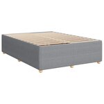vidaXL Sommier à lattes de lit avec matelas Gris clair 140x190cm Tissu