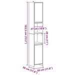 vidaXL Armoire salle de bain vieux bois 30x30x183 5 cm bois ingénierie
