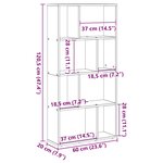 vidaXL Bibliothèque chêne artisanal 60x20x120 5 cm bois d'ingénierie