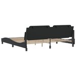 vidaXL Cadre de lit sans matelas noir 200x200 cm similicuir