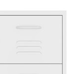 vidaXL Armoire à tiroirs Blanc 80x35x101 5 cm Acier