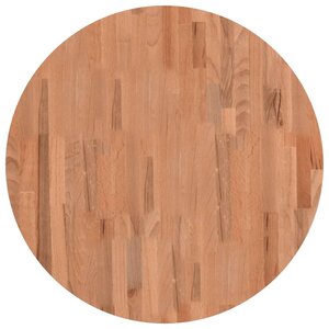 vidaXL Dessus de table Ø70x1 5 cm rond bois massif de hêtre