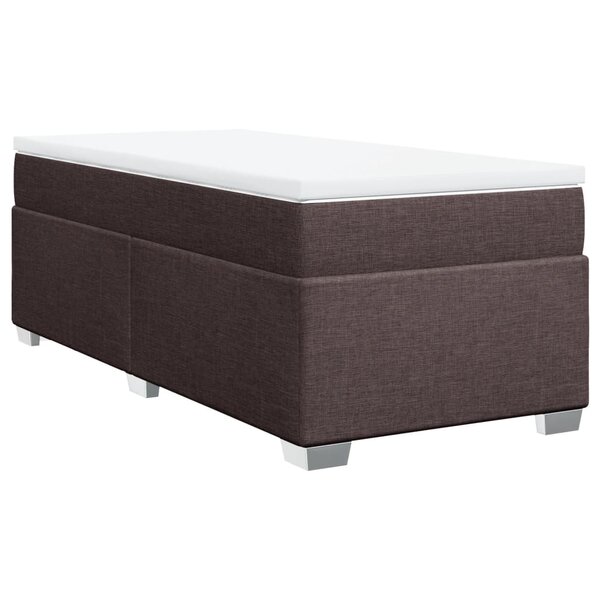 vidaXL Sommier à lattes de lit avec matelas Marron foncé 100x200 cm