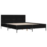 vidaXL Cadre de lit sans matelas noir 135x190 cm