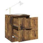 vidaXL Tables de chevet 2 Pièces chêne fumé 40x40x50 cm bois d'ingénierie