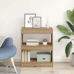 vidaXL Bibliothèque Chêne artisanal 60 x 30 x 72 cm Bois d'ingénierie