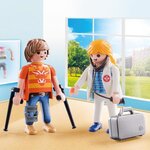 Playmobil 70079 - city life l'hôpital - médecin et patient - playmobil duos