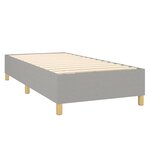 vidaXL Sommier à lattes de lit matelas LED Gris clair 100x200 cm Tissu