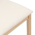 vidaXL Chaises à manger coussins 2 Pièces bois massif caoutchouc