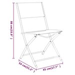 vidaXL Chaises d'extérieur pliables lot de 4 Noir Acier et textilène