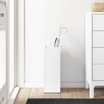 vidaXL Porte-parapluie Blanc 20 x 20 x 55 5 cm Bois d'ingénierie