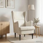 vidaXL Fauteuil Crème Velours