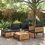 vidaXL Chaise de jardin avec coussins bois massif d'acacia