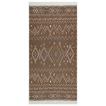 vidaXL Tapis Beige et bleu 120x180 cm Coton