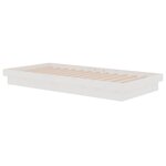 vidaXL Cadre de lit sans matelas blanc bois massif
