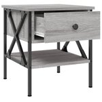 vidaXL Table de chevet sonoma gris 40x42x45 cm bois d'ingénierie