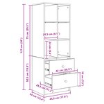 vidaXL Étagère marron Bois ancien Panneau de particules Moyen