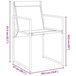vidaXL Ensemble de salle à manger pour jardin 5 Pièces Noir