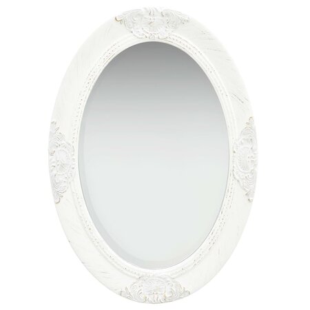 vidaXL Miroir mural style baroque 50x70 cm Blanc