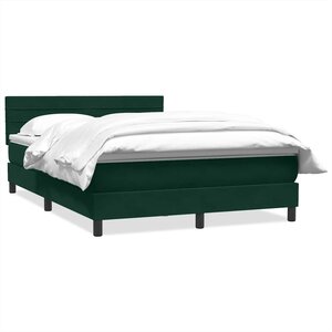 vidaXL Sommier à lattes de lit et matelas vert foncé 160x220cm velours