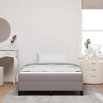 vidaXL Lit à ressorts avec matelas Taupe 120 x 190 cm tissu