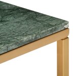 vidaXL Table basse Vert 40x40x35 cm Pierre véritable et texture marbre