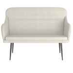 vidaXL Banc Crème 110x76x80 cm Velours