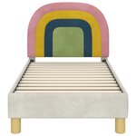vidaXL Cadre de lit pour tout-petit avec tête de lit Crème 70 x 140 cm