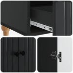 vidaXL Buffet Noir 66 x 34 5 x 95 cm Bois d'ingénierie