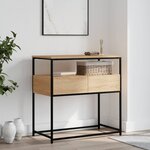 vidaXL Table console chêne sonoma 75x40x75 cm bois d'ingénierie
