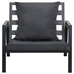 Salon de jardin meuble d'extérieur ensemble de mobilier 4 pièces avec coussins aluminium gris foncé 02_0016078