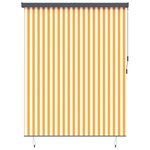vidaXL Store Roulant Extérieur Rayé Orange et blanc 220 x 250 cm tissu