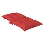 vidaXL Coussins de chaise de jardin à dossier bas lot de 2 rouge