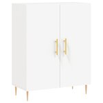 vidaXL Buffet haut Blanc 69 5x34x180 cm Bois d'ingénierie
