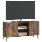 vidaXL Meuble TV Chêne fumé 102 x 34 5 x 50 cm Bois d'ingénierie