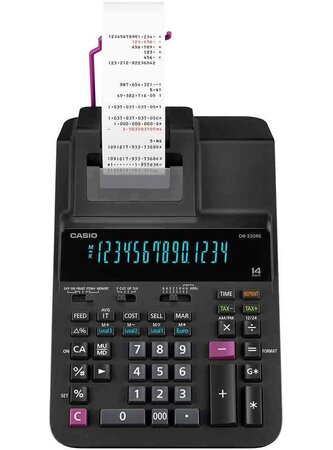 Calculatrice imprimante Modèle DR-320RE-E, noir CASIO