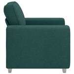 vidaXL Canapé avec coussin Vert foncé 100 x 77 x 82 cm tissu