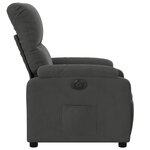 vidaXL Fauteuil inclinable électrique gris foncé tissu microfibre