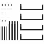 vidaXL Portant de bois de chauffage Noir mat 50x28x56 cm Acier